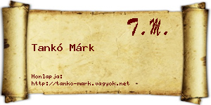 Tankó Márk névjegykártya